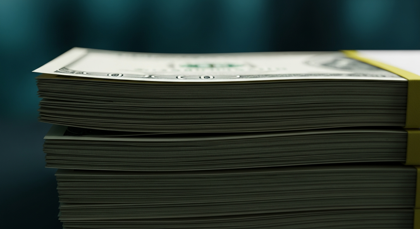 Pilha de notas — quanto rende 1 milhão em 2026