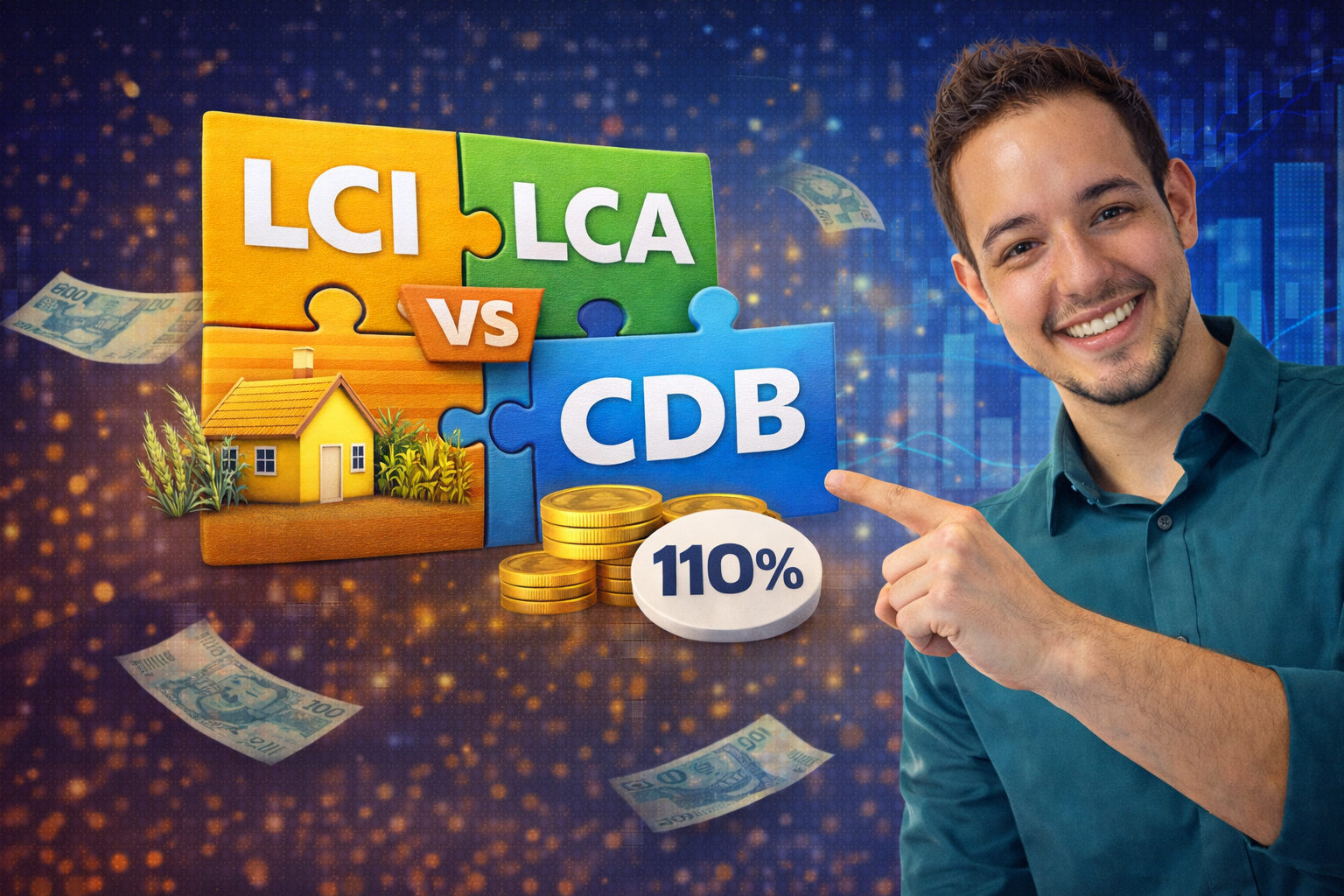 Comparação entre LCI, LCA e CDB para investimentos